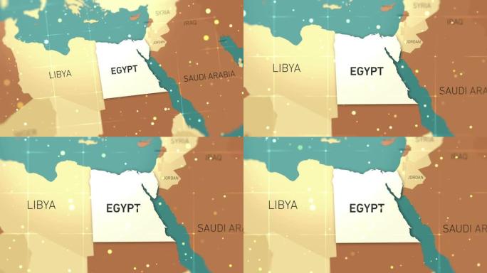 埃及在世界地图上的股票视频