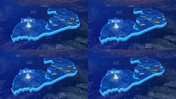 无锡市宜兴市蓝色三维科技区位地图