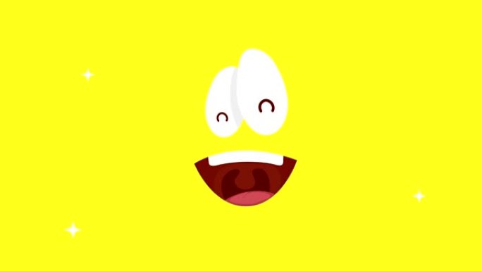 笑脸4月傻瓜日卡卡通笑脸mg动画黄色背景
