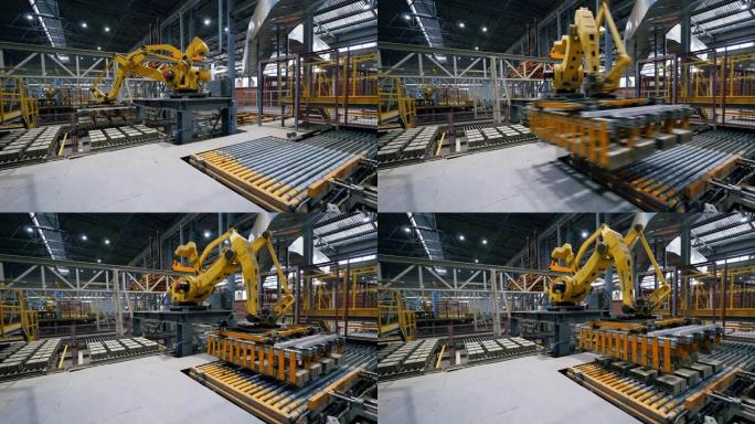 机器人工厂机器持有的砖块的搬迁