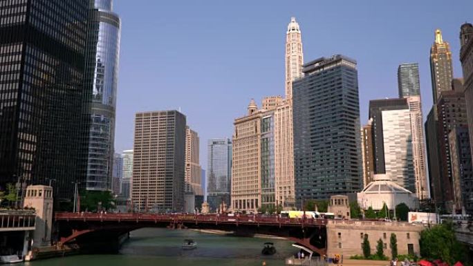 州街大桥。芝加哥商业区