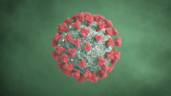 新型冠状病毒肺炎病毒结构在电子显微镜特写无缝。具有环境医学概念的冠状病毒2019-ncov DNA的
