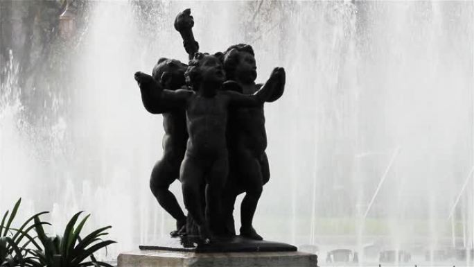 阿根廷国民大会喷泉，布宜诺斯艾利斯。