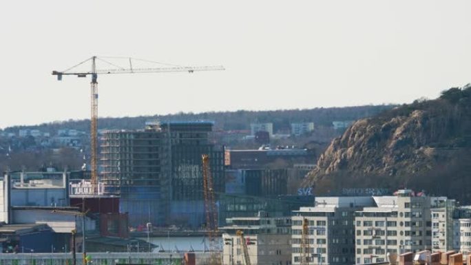 瑞典哥德堡的建筑起重机
