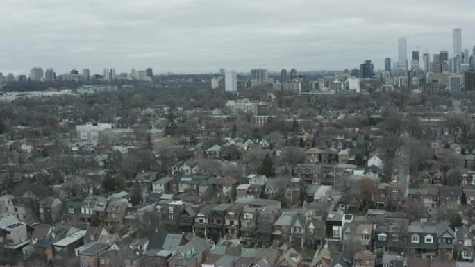 安大略省多伦多市一个社区的4k空中拍摄。