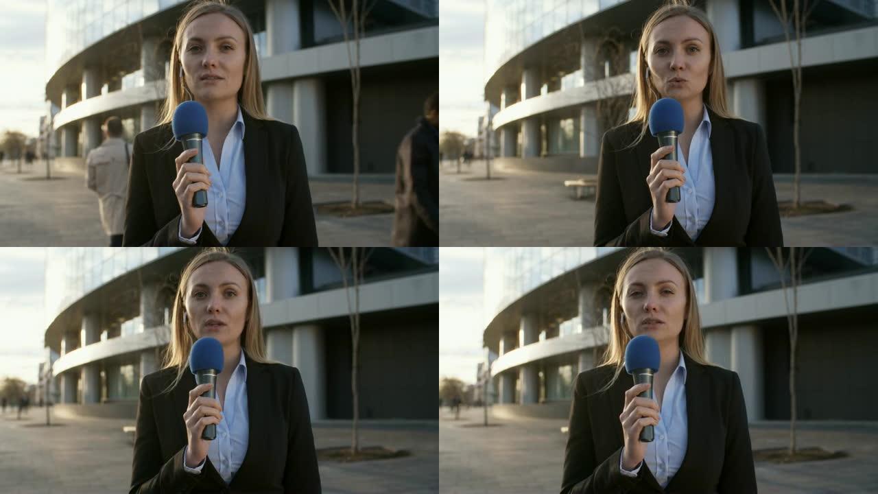 现场女新闻记者现场女新闻记者外国人BBC