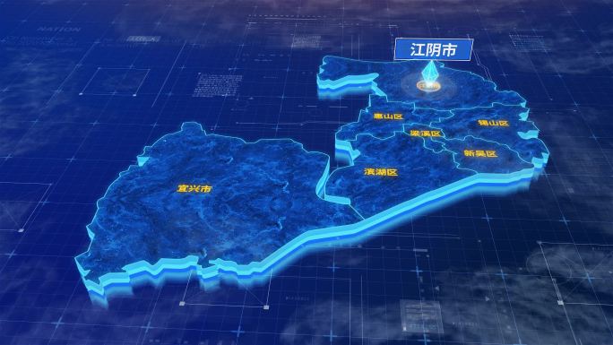 无锡市江阴市蓝色三维科技区位地图