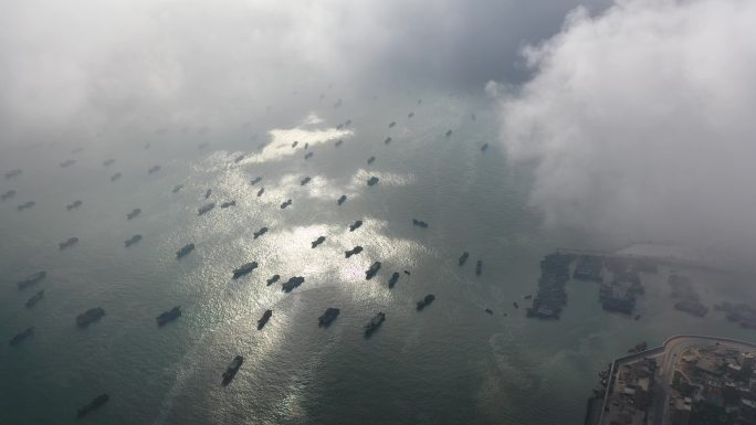 泉州石狮祥芝渔港航拍风光