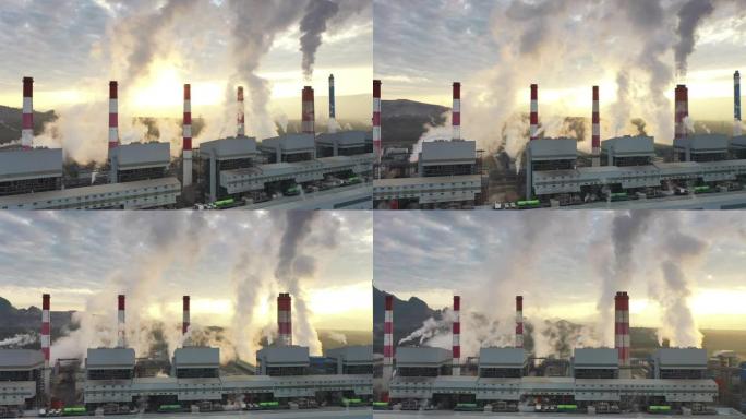 工业电厂管道用烟雾污染大气