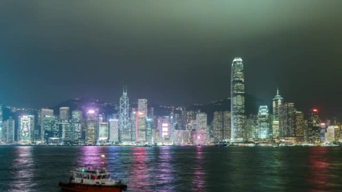 T/L ZI香港维多利亚港夜间全景