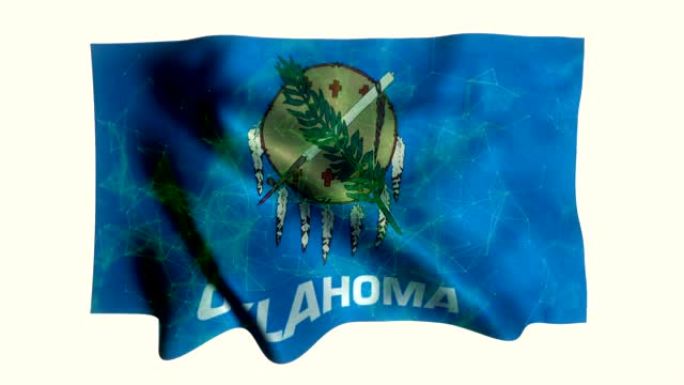 俄克拉荷马州国旗挥舞动画
