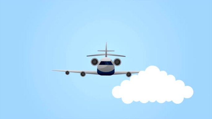 随飞机飞行环游世界动画