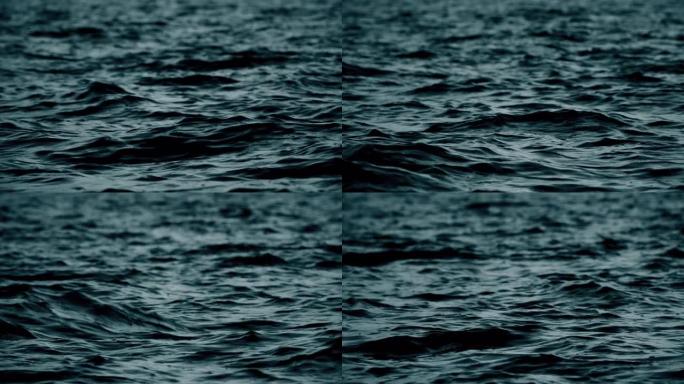 黑色波浪。抽象黑色液体。