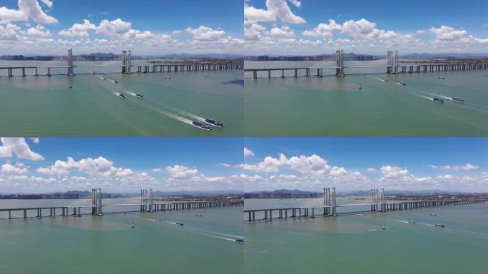 泉州湾大桥开渔航拍