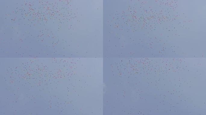 气球飞向天空天空拍摄实拍素材