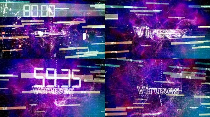 病毒警报标题动画科技字幕光线文字标题lo