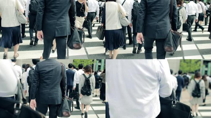 日本商人步行上班