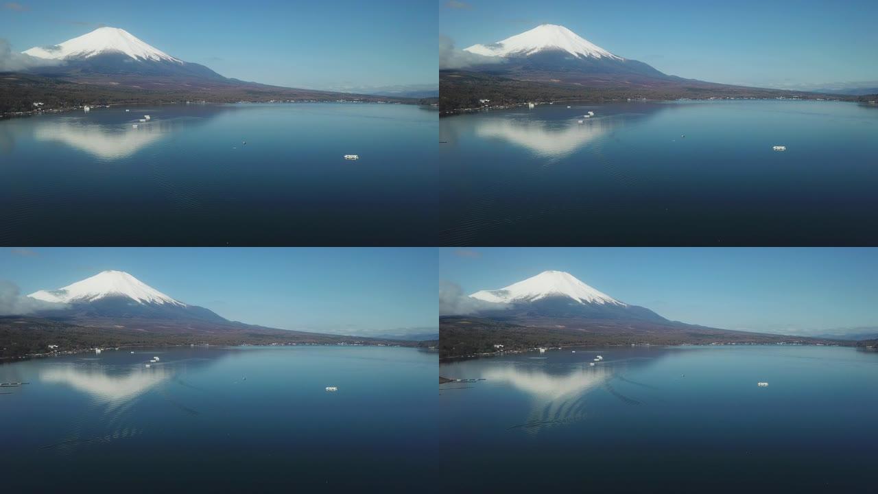 富士山的鸟瞰图富士山航拍富士山美景日本富