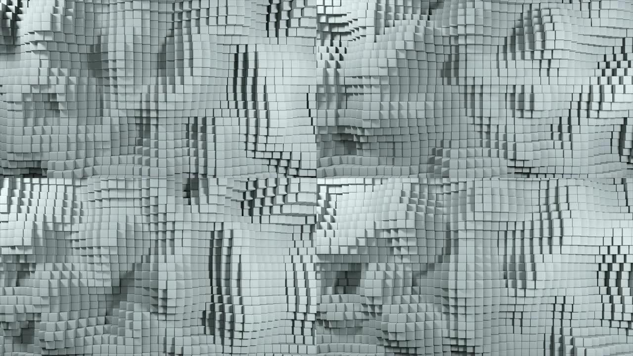 灰色立方体运动的抽象背景