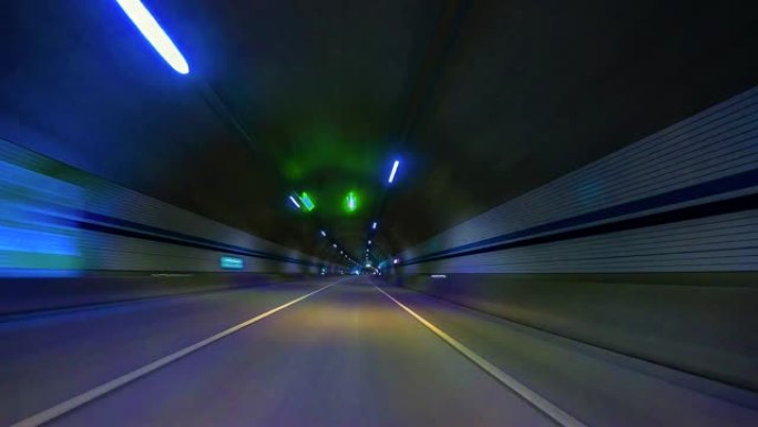 韩国灵魂城4K.延时快速公路隧道