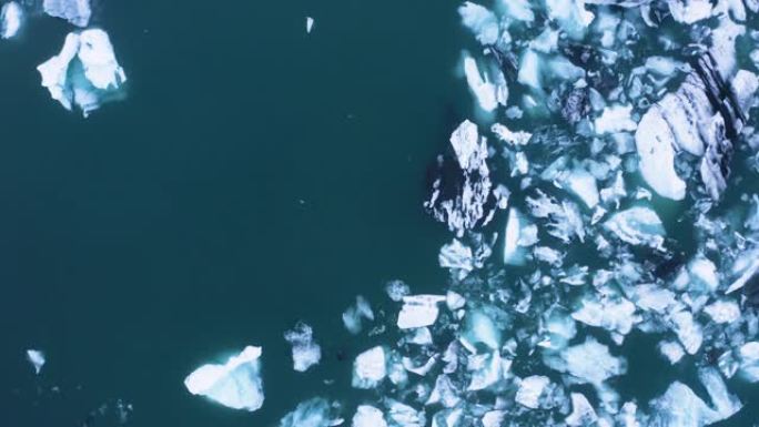 海洋中的冰块自然风景视频素材积雪