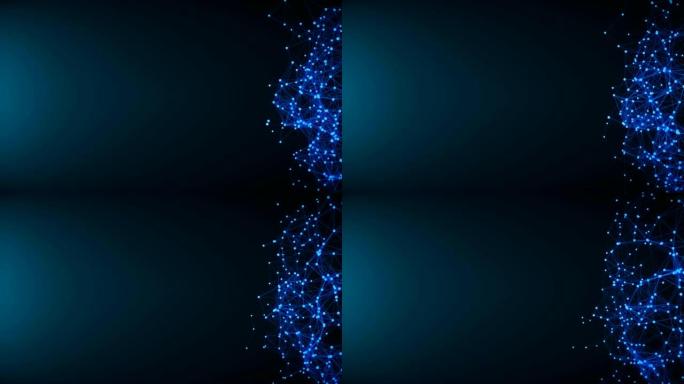 抽象空间粒子背景粒子螺旋艺术线条蓝色粒子