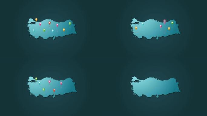 4k土耳其地图和位置