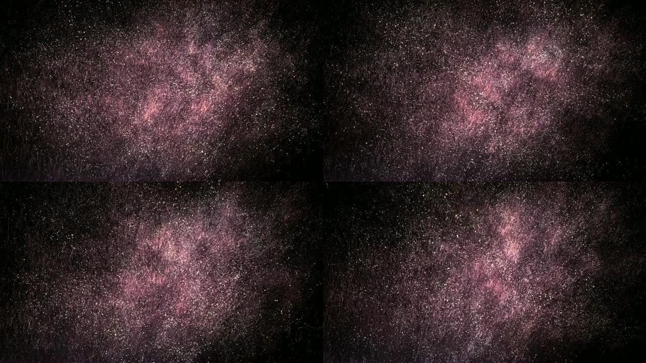 紫色粒子云-循环璀璨星空闪灵星空动态
