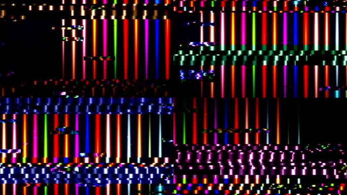 独特设计抽象耀斑数字动画像素噪声毛刺错误视频损坏