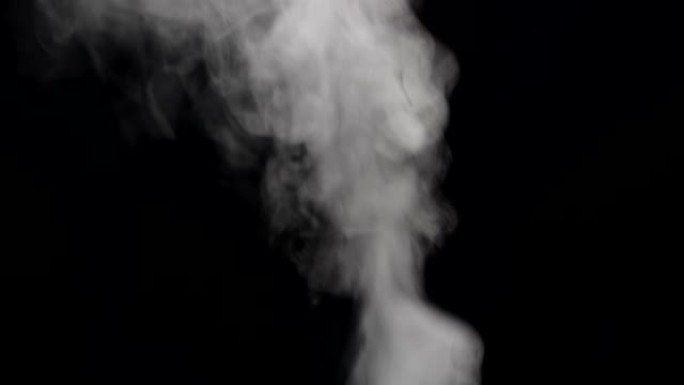 黑色背景的热蒸汽白烟白雾水蒸气视频素材