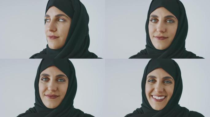 穆斯林妇女的肖像穆斯林妇女