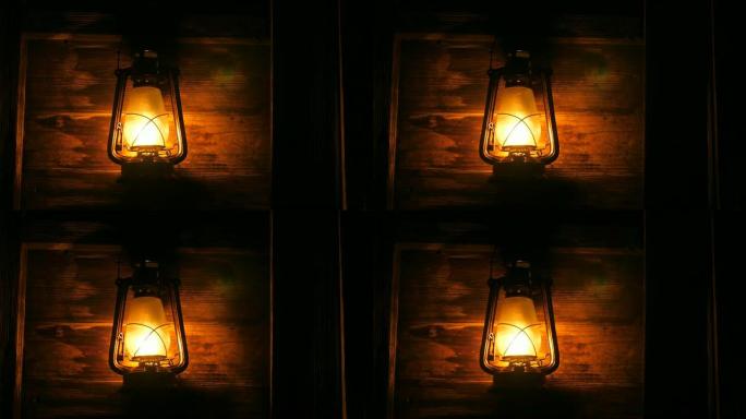 夜晚的灯笼灯煤油灯灯光温馨温暖