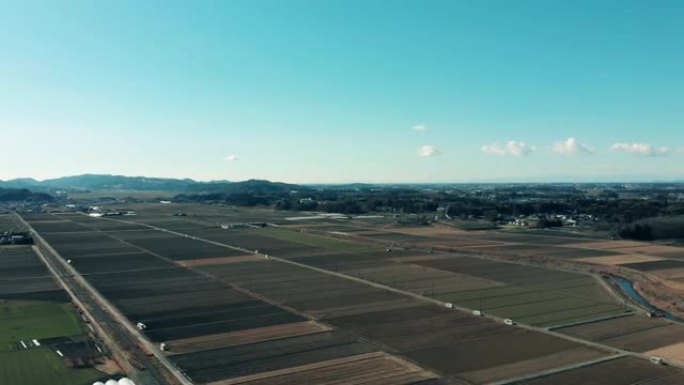 日本的乡村风光田园平地