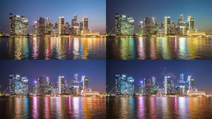 日夜新加坡业务夜景繁华都市亮化工程