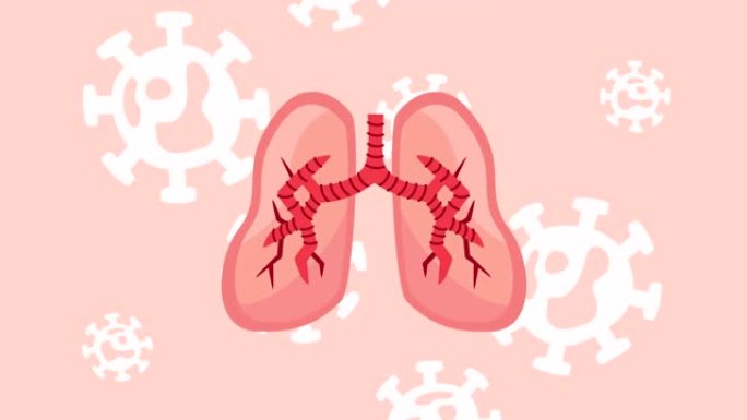 人类肺与covid19颗粒