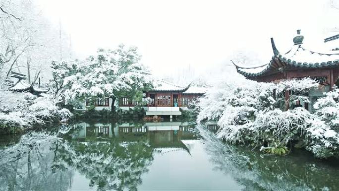 杭州景观雪林雪景冰天雪地