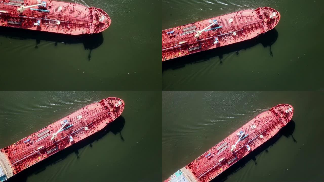 油轮航向实拍视频素材巨轮