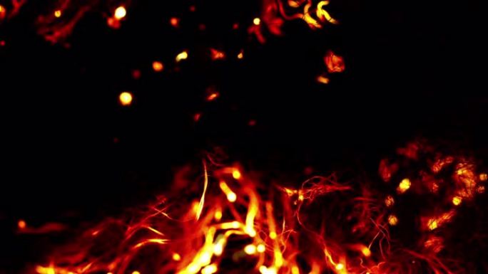 火花穿过。钢丝绒燃烧。