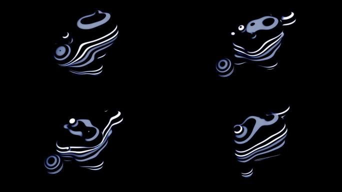 抽象发光的霓虹灯曲线。