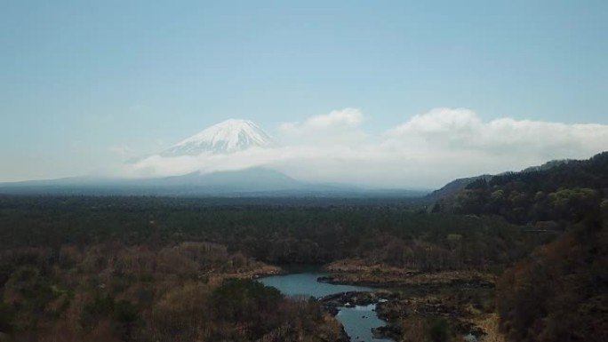 富士山的鸟瞰图