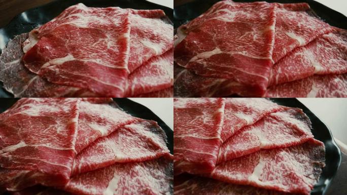 Suskiyaki shabu日本厨房的切片牛肉