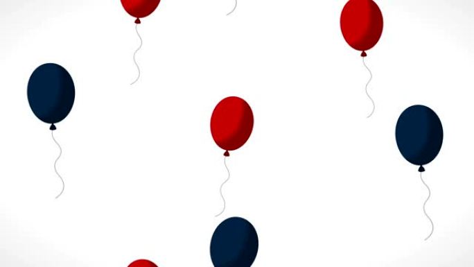 气球氦气美国颜色浮动