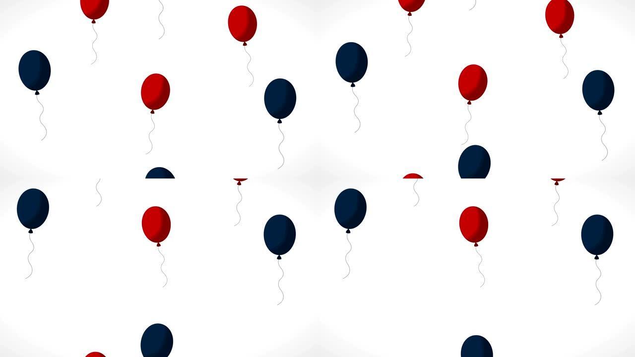 气球氦气美国颜色浮动