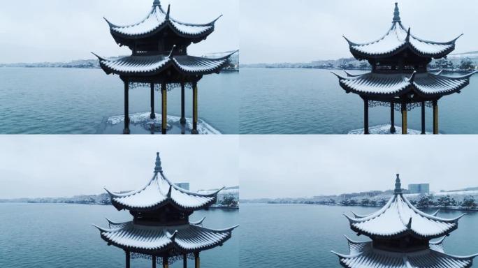 杭州西湖的展馆杭州市下雪积雪