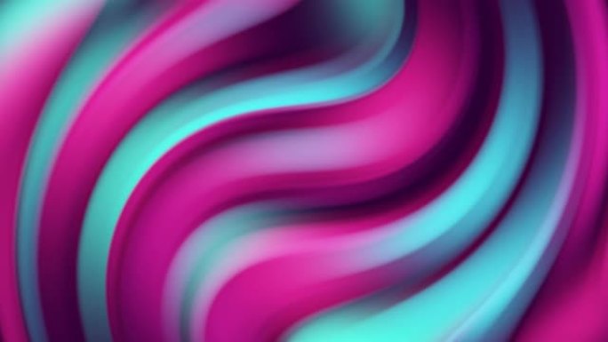 无缝循环扭曲渐变背景。3d渲染一排排彩色紫色粉色和蓝色条纹荡漾。彩色波浪渐变动画。未来几何图案运动背