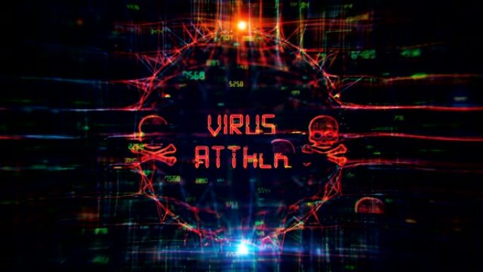 病毒攻击背景大数据科技红客