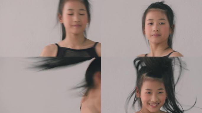 热情的舞者实拍视频素材小女孩