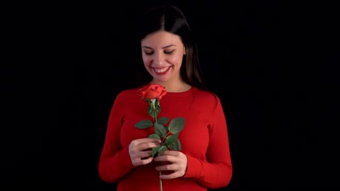 用红玫瑰庆祝国际妇女节