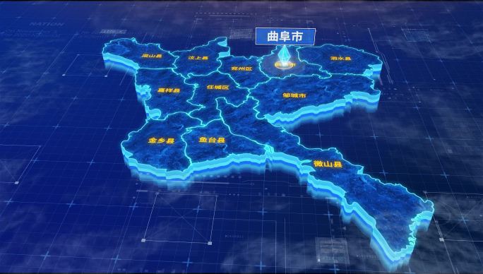 济宁市曲阜市蓝色三维科技区位地图
