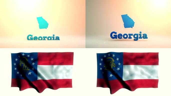 美国，乔治亚州美国，乔治亚州地图